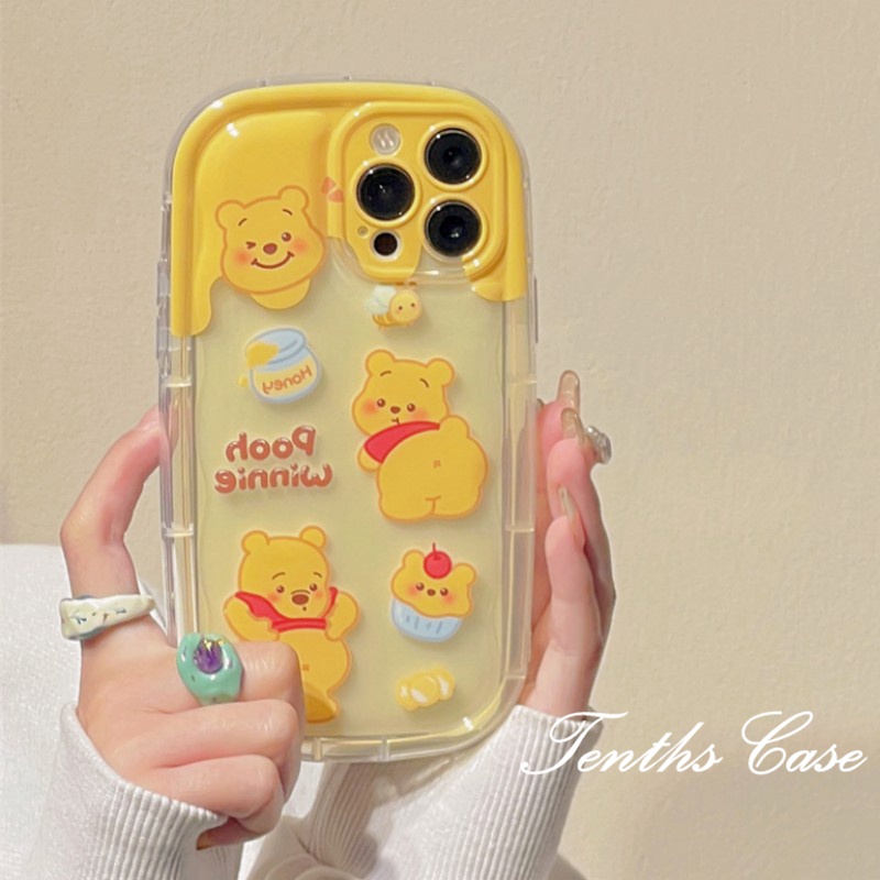 Kompatibel Untuk IPhone14 13 12 11 Pro Max8 7 6 6s Plus X Xr Xs Max SE 2020 Beruang Kuning Casing Ponsel Sabun Soft Cover