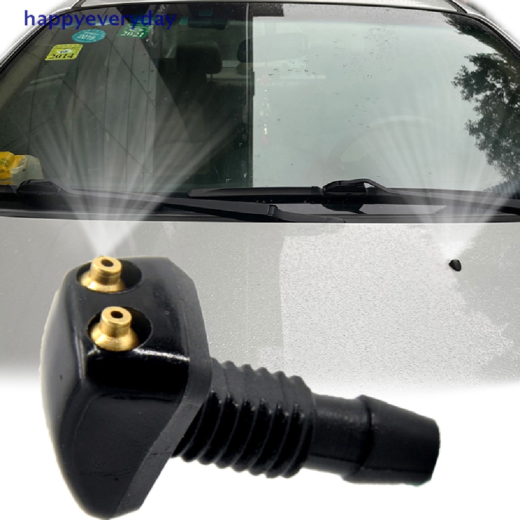 [happy] 2x Universal Front Windshield Washer Wiper Nozzle er Stopkontak Spout Air [ID]
