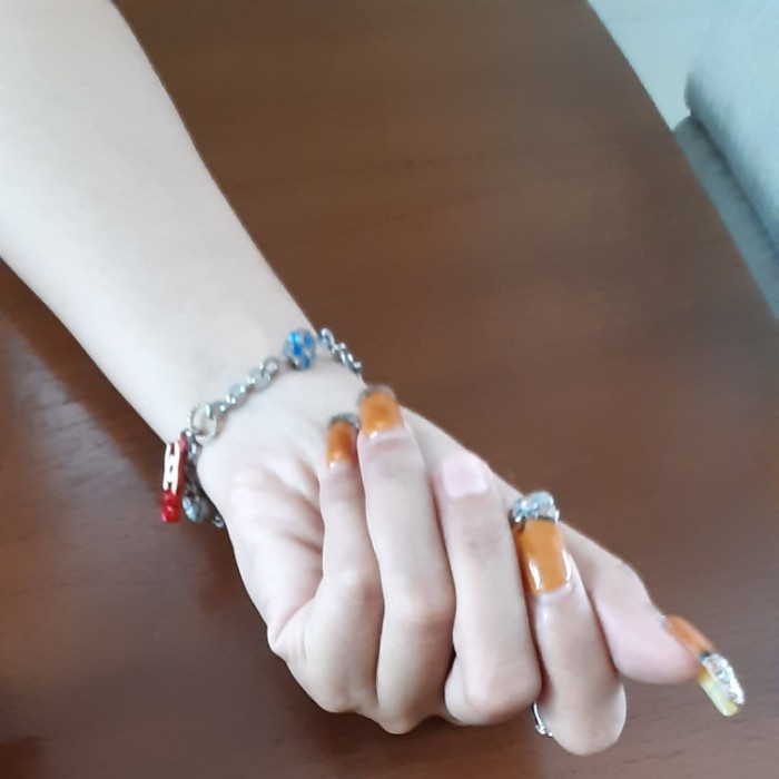 GELANG TANGAN WANITA TITANIUM 19 CM ANTI KARAT ANTI HITAM BAR36