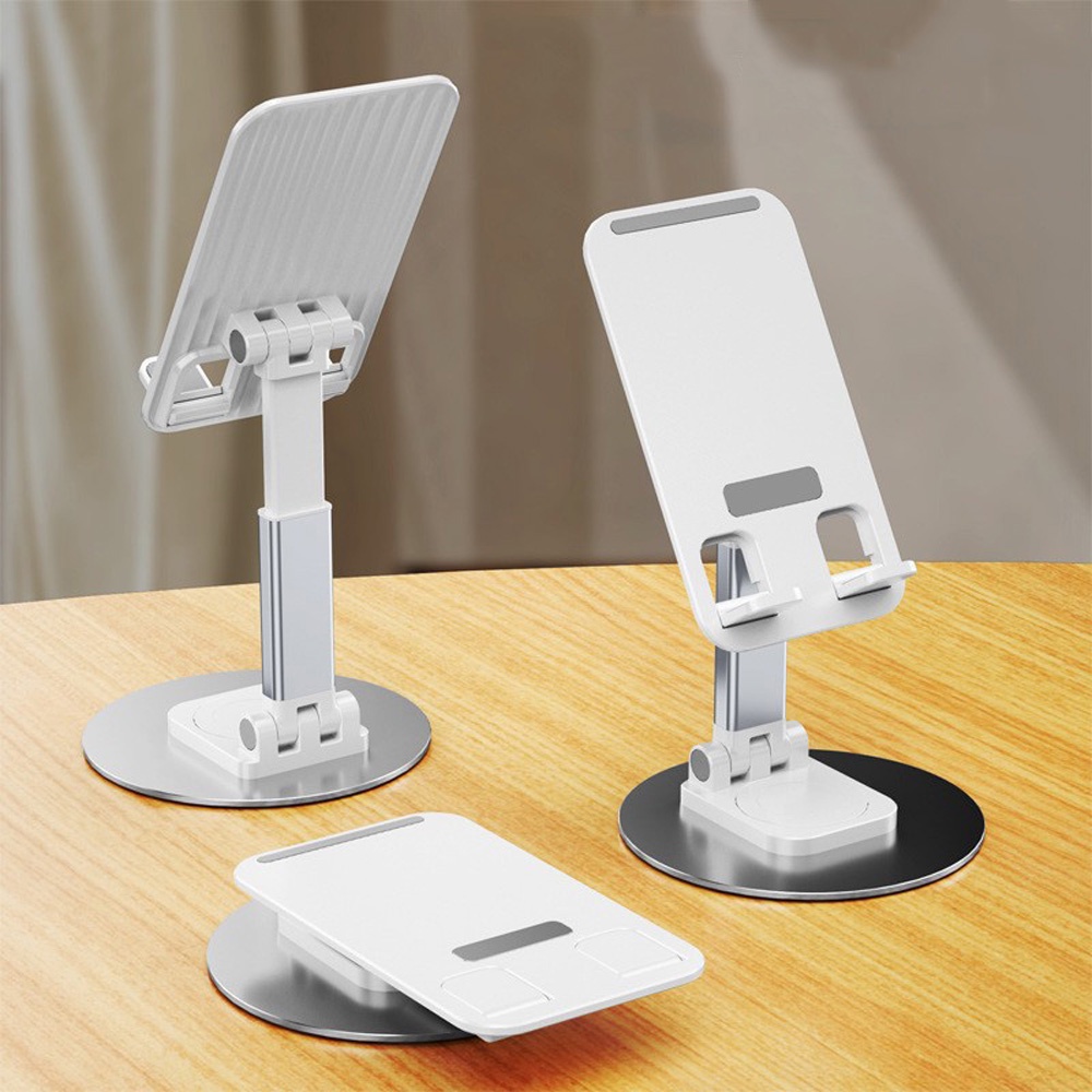 360 ° Rotating Mobile Phone Holder Foldable Storage Desktop Handphone Tablet Metal Holder