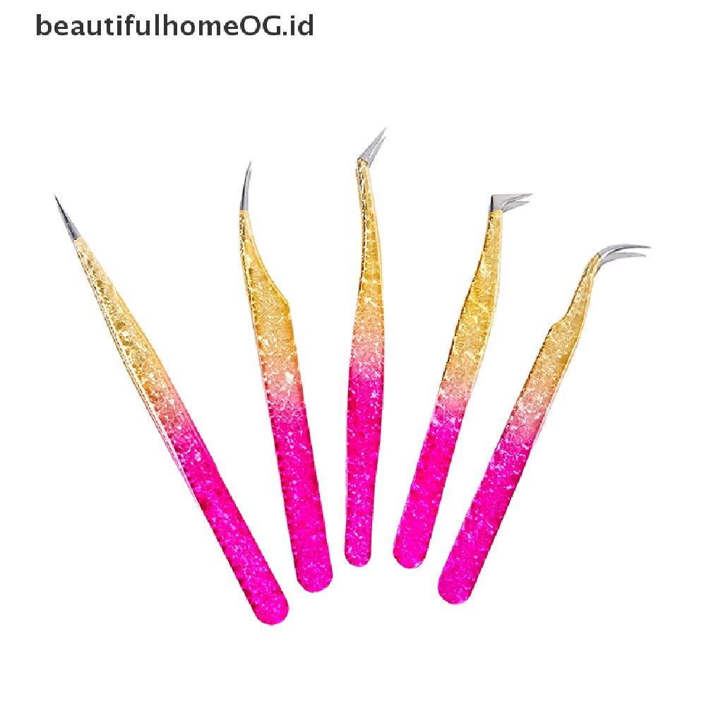 // Idul Fitri// 1Pcs Stainless Steel Eyelashes Tweezer Lashes Extension Bulu Mata Antistatis **