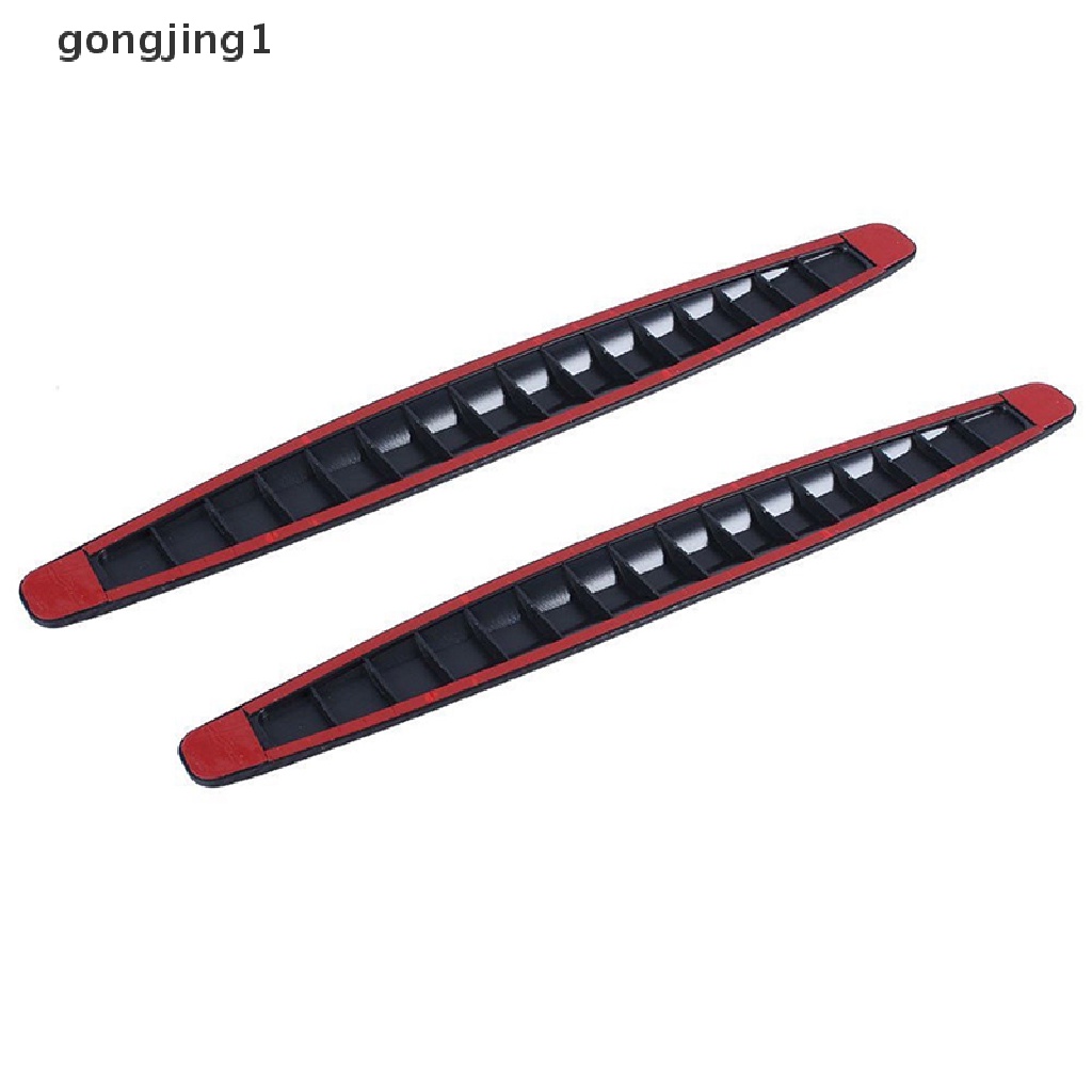 Ggg 2x Hitam Tekstur Serat Karbon Anti Gosok Pelindung Mobil SUV Bumper Edge Guard Strip ID