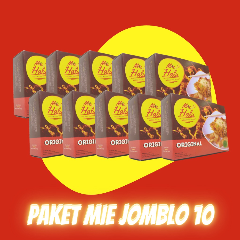 

PAKET MIE HALU Jomblo 10 Instan - Mie Pedas / Mie Gacoan / Mie Iblis / Mie Pangsit / Mie Ayam / Mie Viral