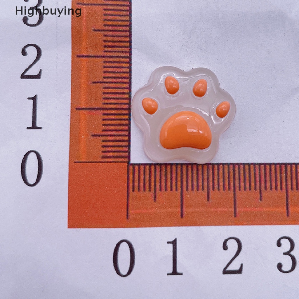 Hbid 2Pcs Luminous Mini Resin Cat Paw Dashboard Mobil Mainan Boneka Angka Dekorasi Taman Rumah Kartun Warna Lucu Hiasan Mobil Hadiah Glory