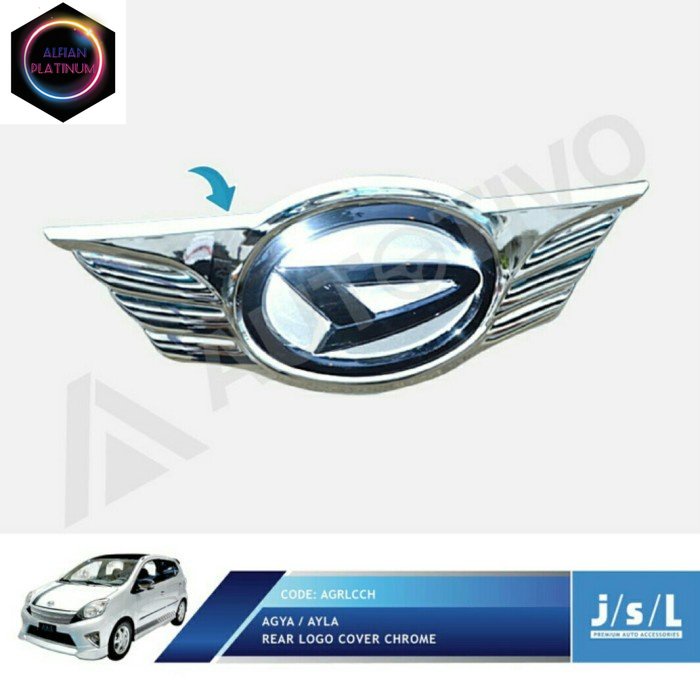 Rear Logo Cover Chrome Bagian Belakang Agya Dan Ayla 2012-2016 Variasi Mobil