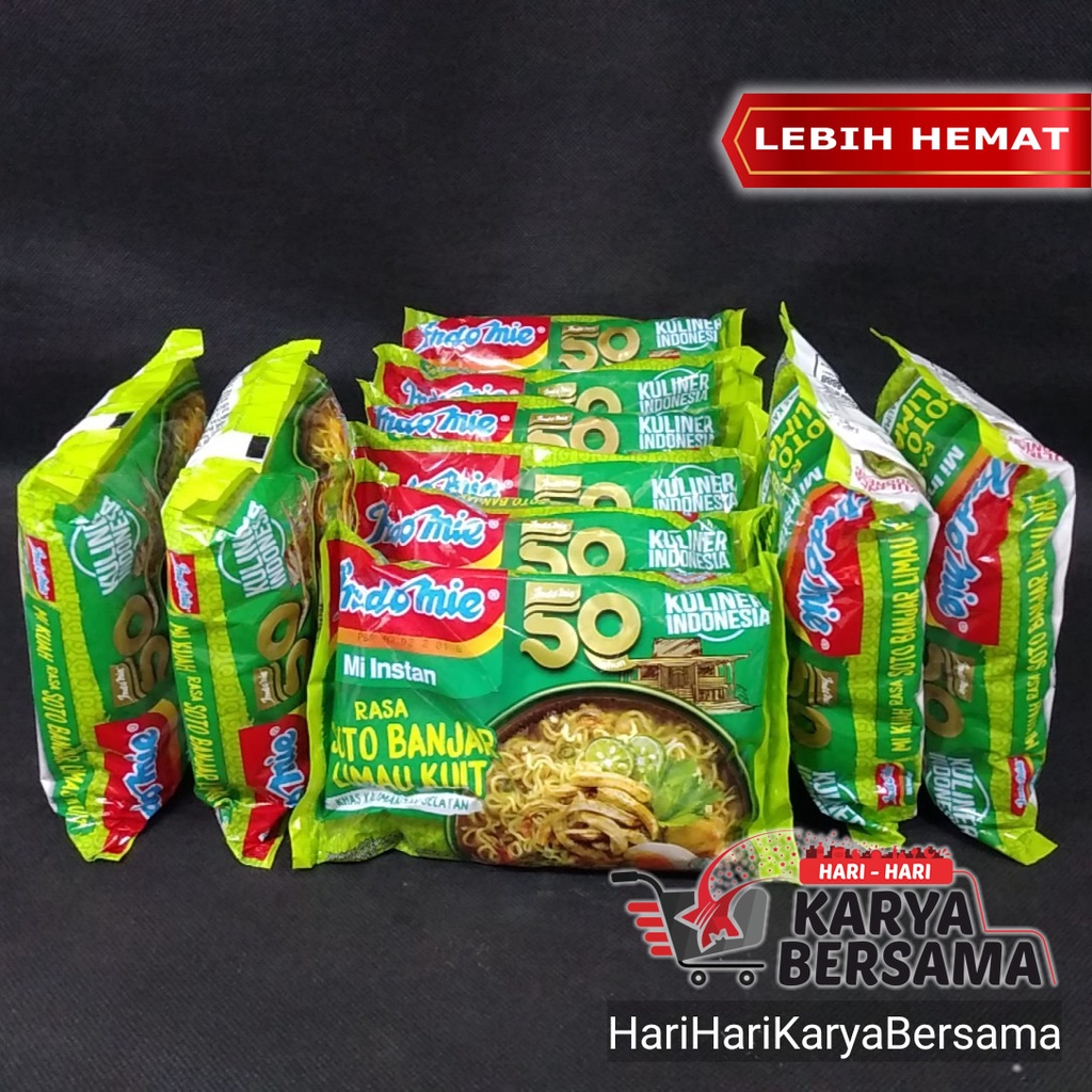 

INDOMIE MI INSTAN RASA SOTO BANJAR LIMAU KUIT PACK 10 BUNGKUS X 75GR