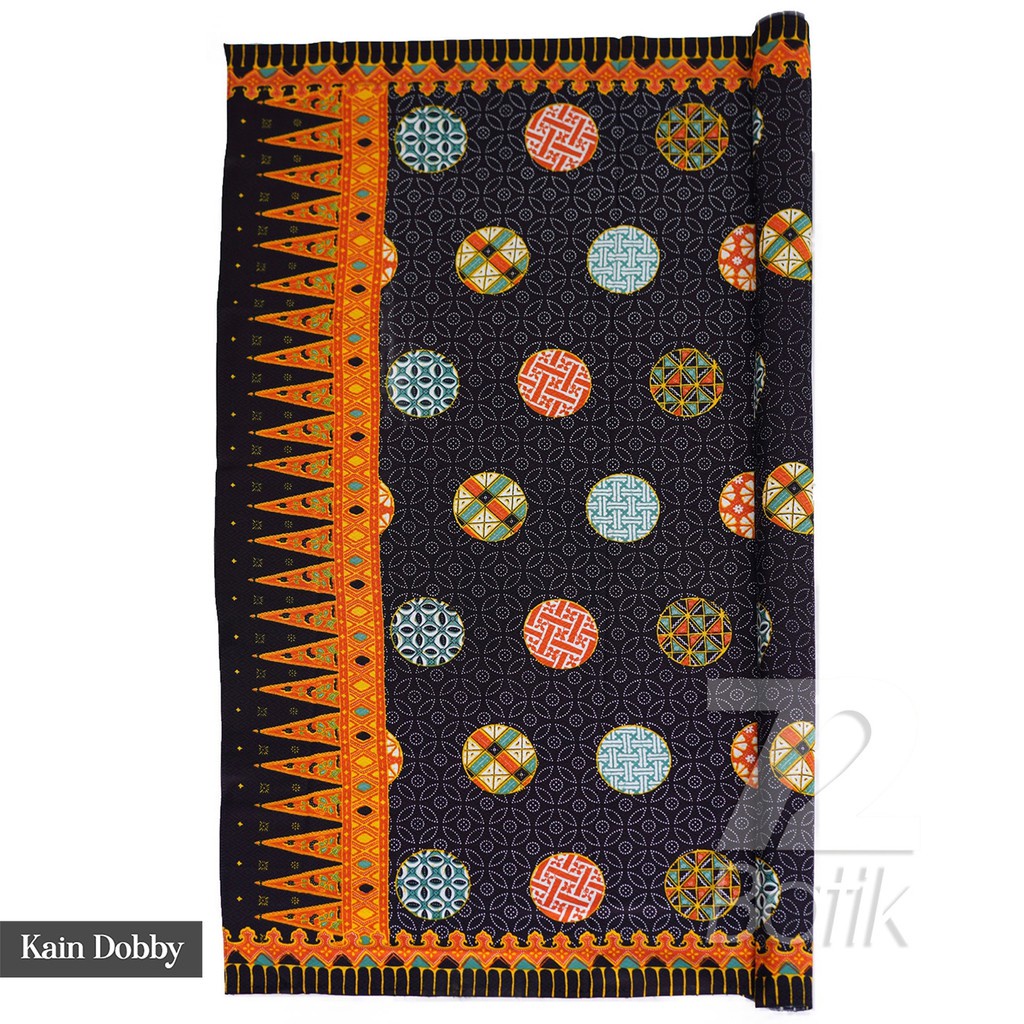 BAHAN BATIK PREMIUM Dobby Dobi Dobbi Kontemporer Modern Warna Hitam Orange Hijau 723507 Cap 72 Jarik Jarit Samping Kebat Panjang Batik Dobby Modern Premium Bahan Seragam Batik Pernikahan Kantor Keluarga Murah Kamen Jadi Batik Bali Lembaran