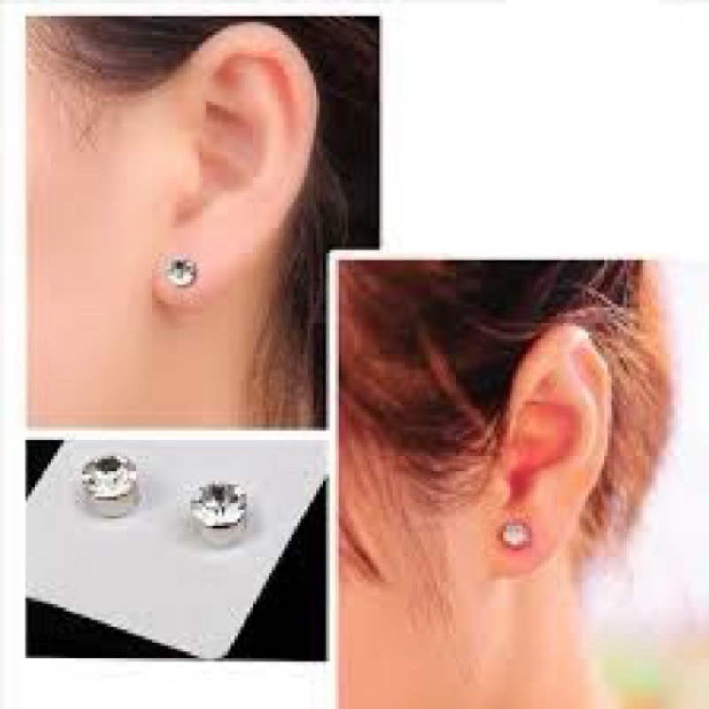 anting magnet permata / anting magnet berlian / anting fake permata / anting magnet pelenis