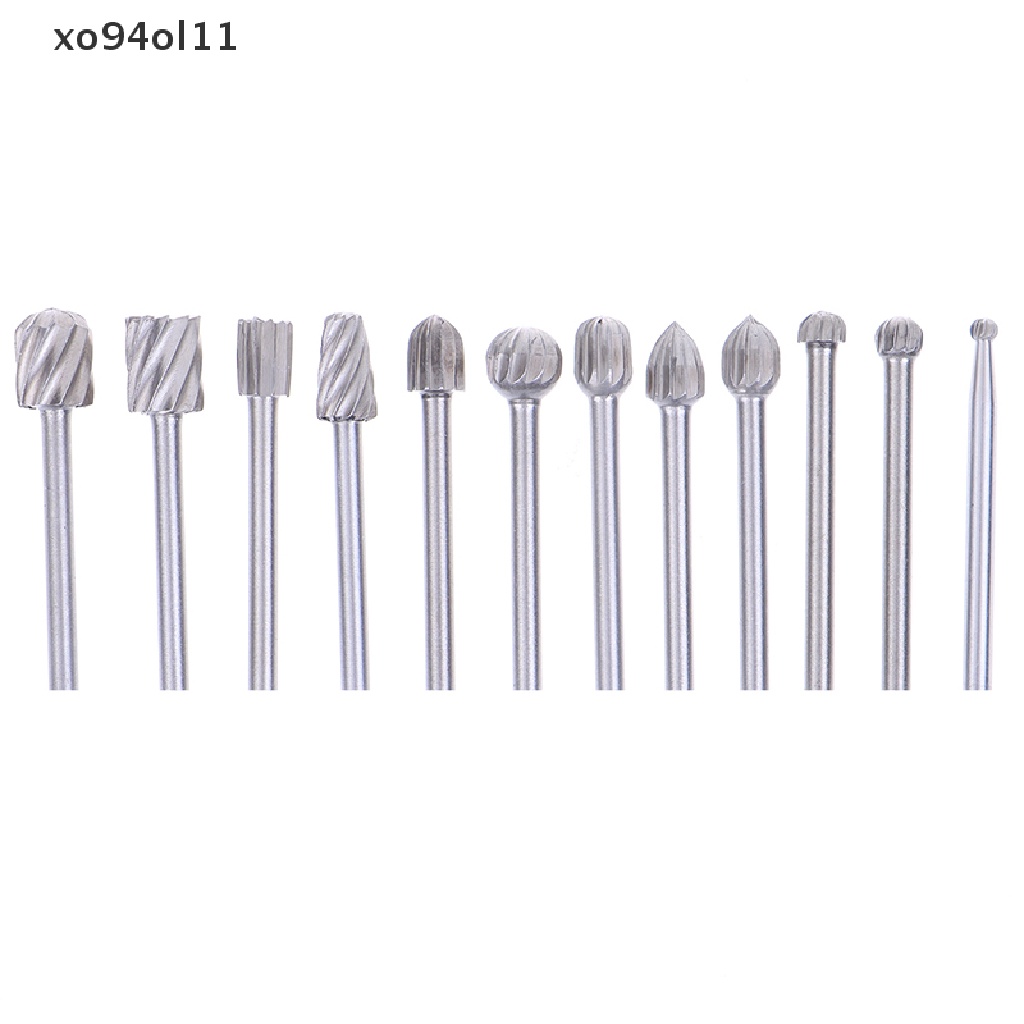 Xo 20pcs Tungsten Carbide Rotary Point Burr Die Grinder Shank Set 3 * 40mm OL