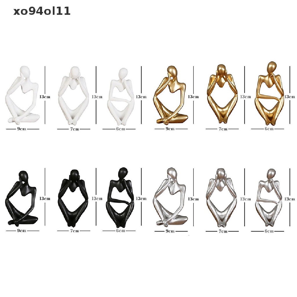 Xo Nordic Abstrak Pemikir Patung Resin Dekorasi Rumah Kerajinan Patung Hadiah OL