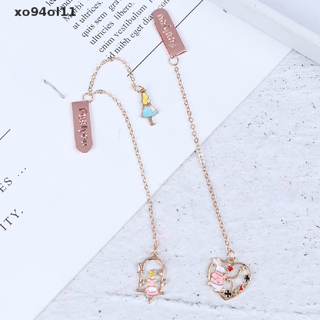 Xo 1PC Rabbit Bookmark Liontin Penanda Buku Metal Bookmark Perlengkapan Kantor Sekolah OL