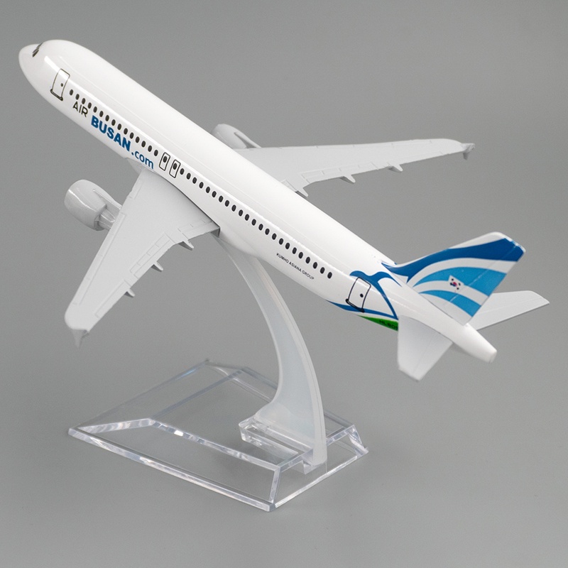 Korean Air Busan Airlines Airbus 320model Pesawat Diecast Metal A320 Pesawat Pesawat Mainan Pesawat