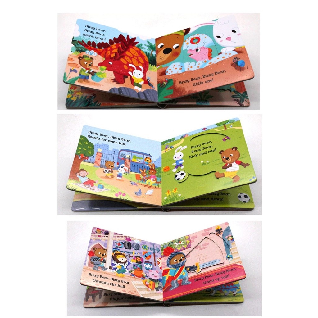 HZ Buku Import Bizzy Bear Slider Pull and Push Board Books Buku Cerita Anak Kids Story Book