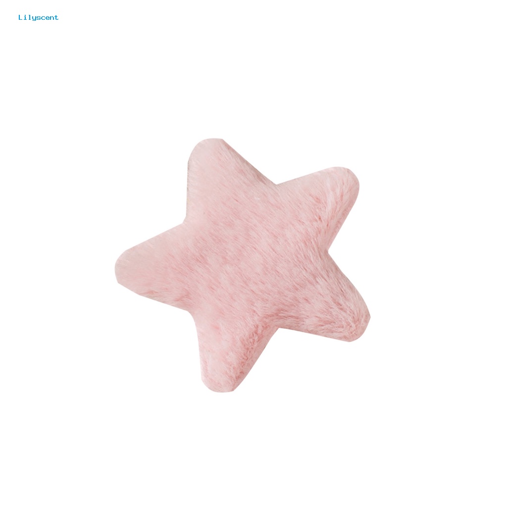 Lilyscent 4pcs Klip Rambut Bintang Portabel Alat Styling Rambut Gaya Manis Poni Klip Fuzzy