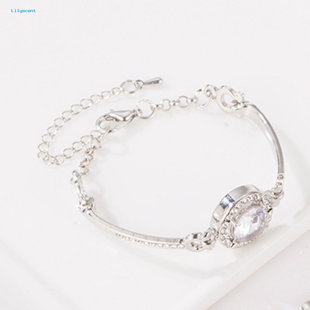 Lilyscent Gelang Perhiasan Ultra Ringan Untuk Wanita Fashionable Women Bracelet Dengan Berlian Imitasi Adjustable