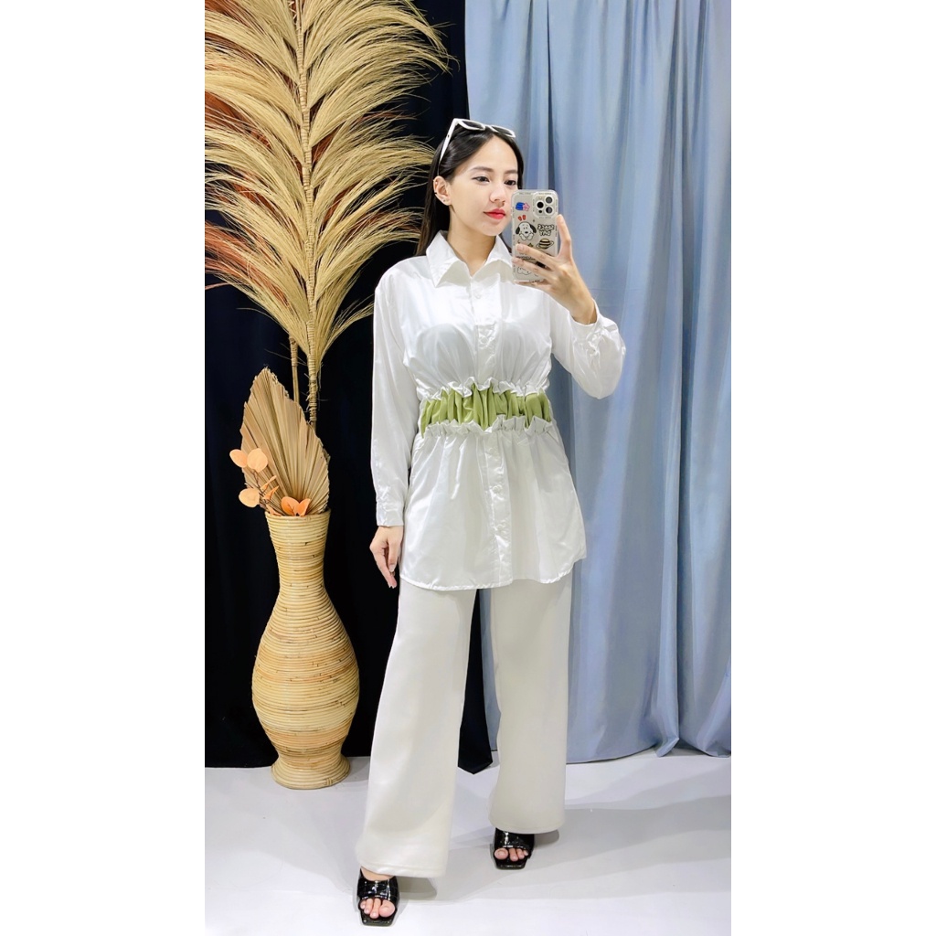 BEFAST - ZRX OOTD WANITA BLOUSE SABIN / KALIA BLOUSE / Blouse Wanita Model Terbaru / Fashion Kekinian Remaja ABG Trendy / Outfit Wanita Hijab Style / Blouse Polos Formal Lengan Panjang / Pakaian Casual Wanita Remaja