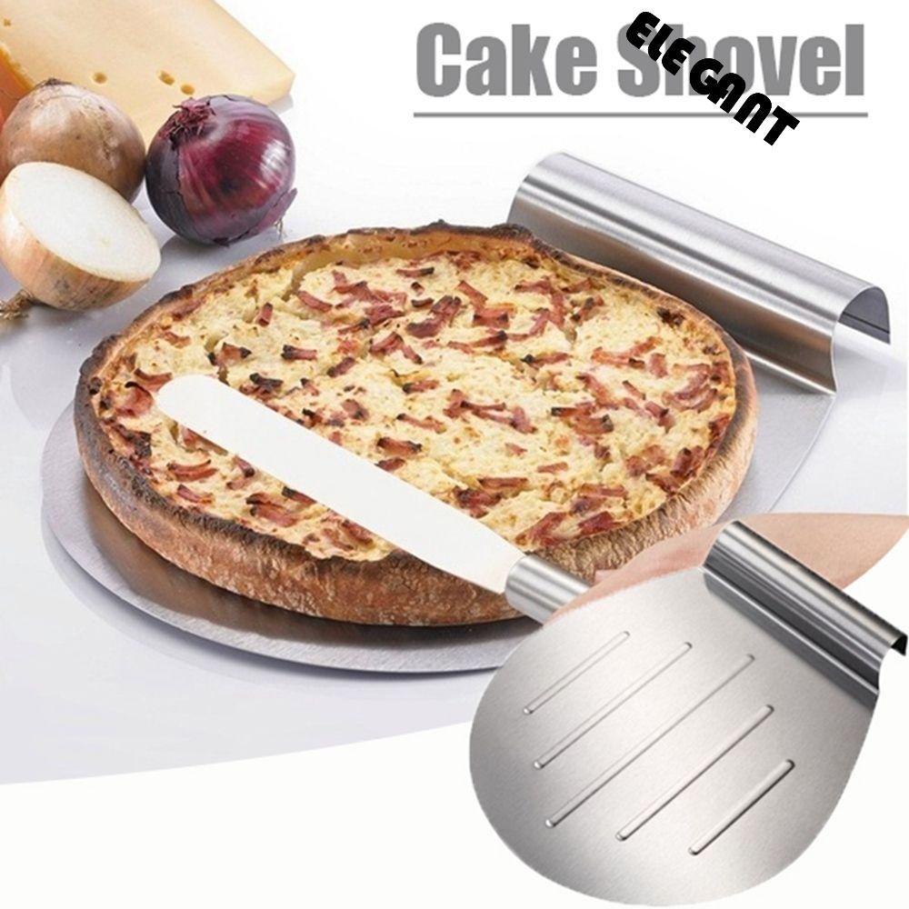 [Elegan] Alat Transfer Kue Bentuk Kerang Alat Transfer Pizza Moving Baking Tray