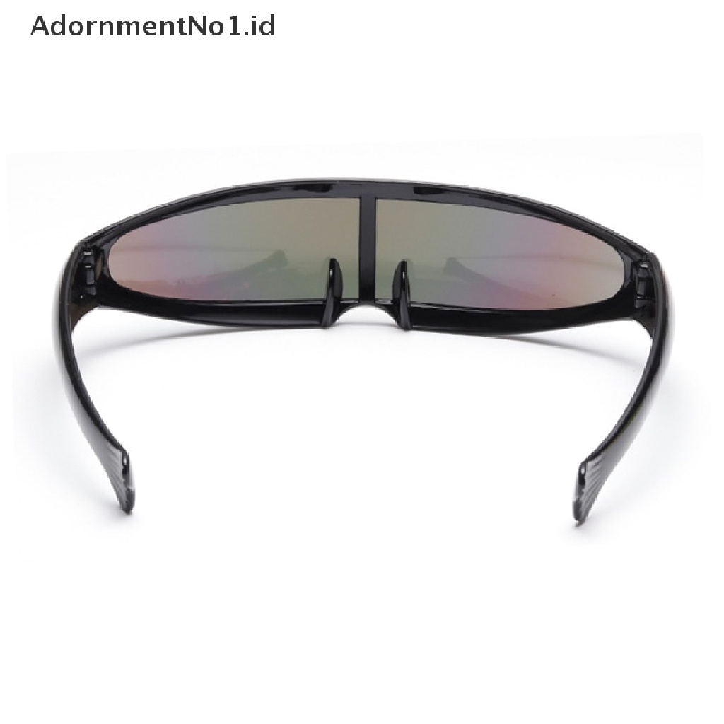 [AdornmentNo1] Novelty Futuristik Mirrored Sunglasses Personality Fashion Alien Kacamata HD Lensa Cermin Eyewear Glasses Untuk Perlengkapan Pesta Lucu [ID]