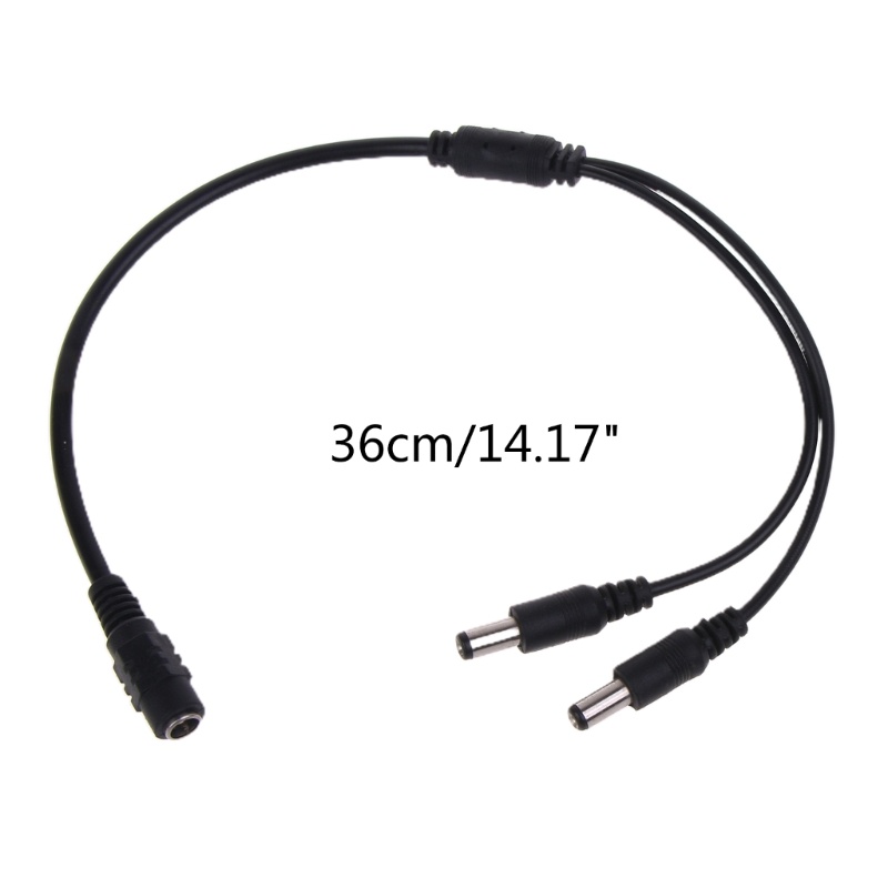 Cre High-quality 1Female to 2Male 5.5mmx2.1mm DC Power Supply Cable Y Splitter Adapter Kabel Maksimal 120W Splitter Cord