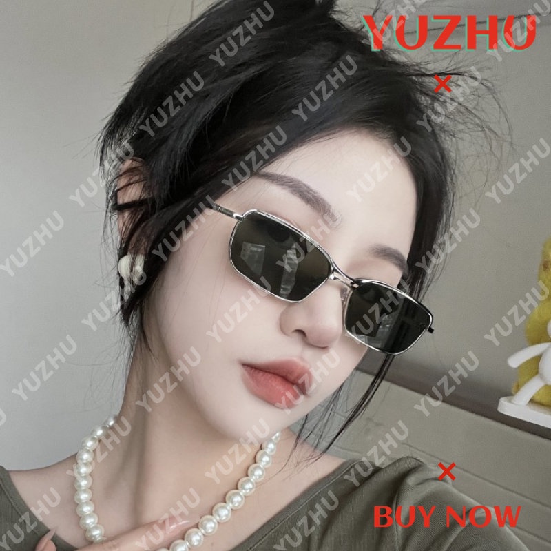 (YUZHU) Korean Fashion Design Colorful Sunshade Sunglasses Y2K Metal Bingkai Kecil Anti Blue Light Eyeglasses