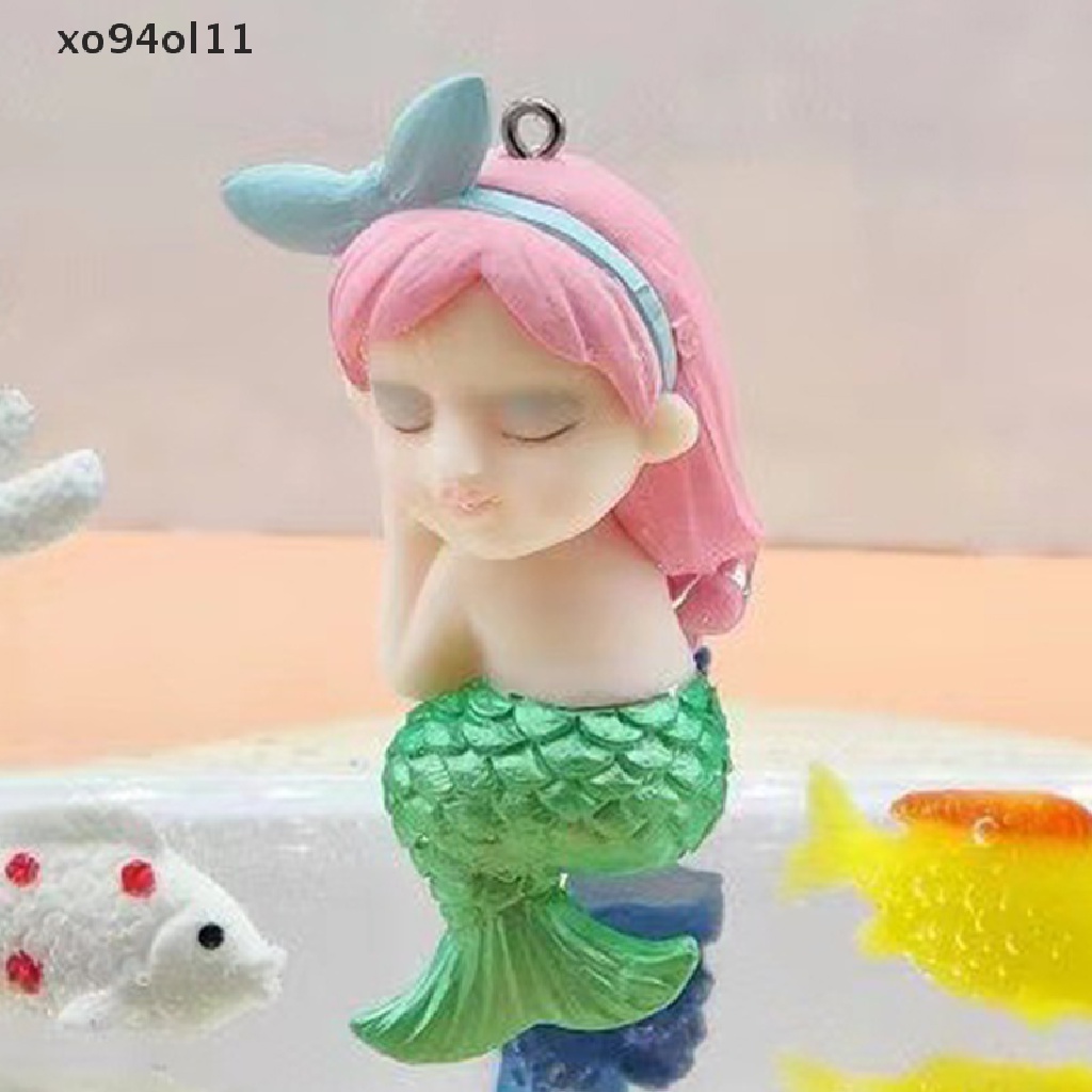 Xo Floag Ikan Dekorasi Ornamen Pantai Jepit Rambut Mermaid Aquarium Liontin Kecil Kreatif Lansekap Craft Pendant OL