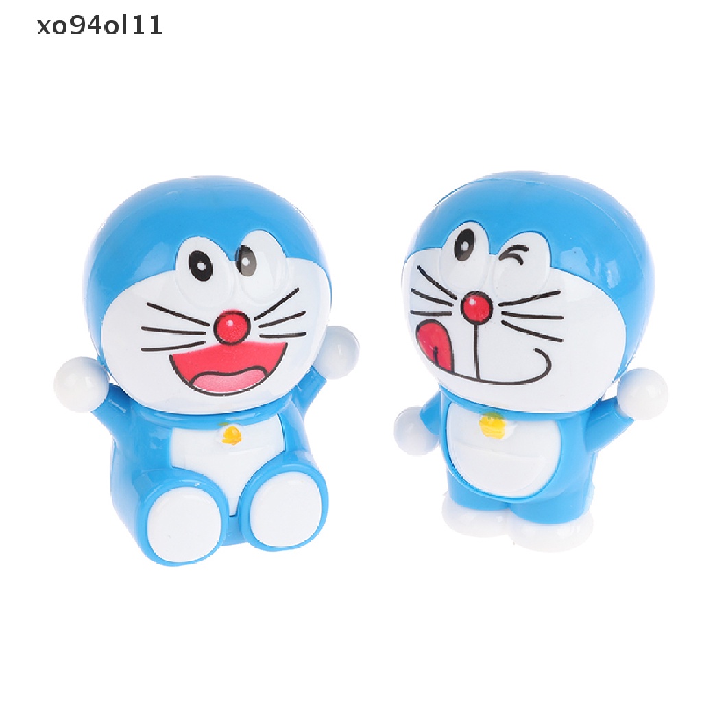 Xo 4pcs/set Topper Dekorasi Kue Ulang Tahun Figure Doraemon Kucing Mainan Anak Perlengkapan Pesta OL