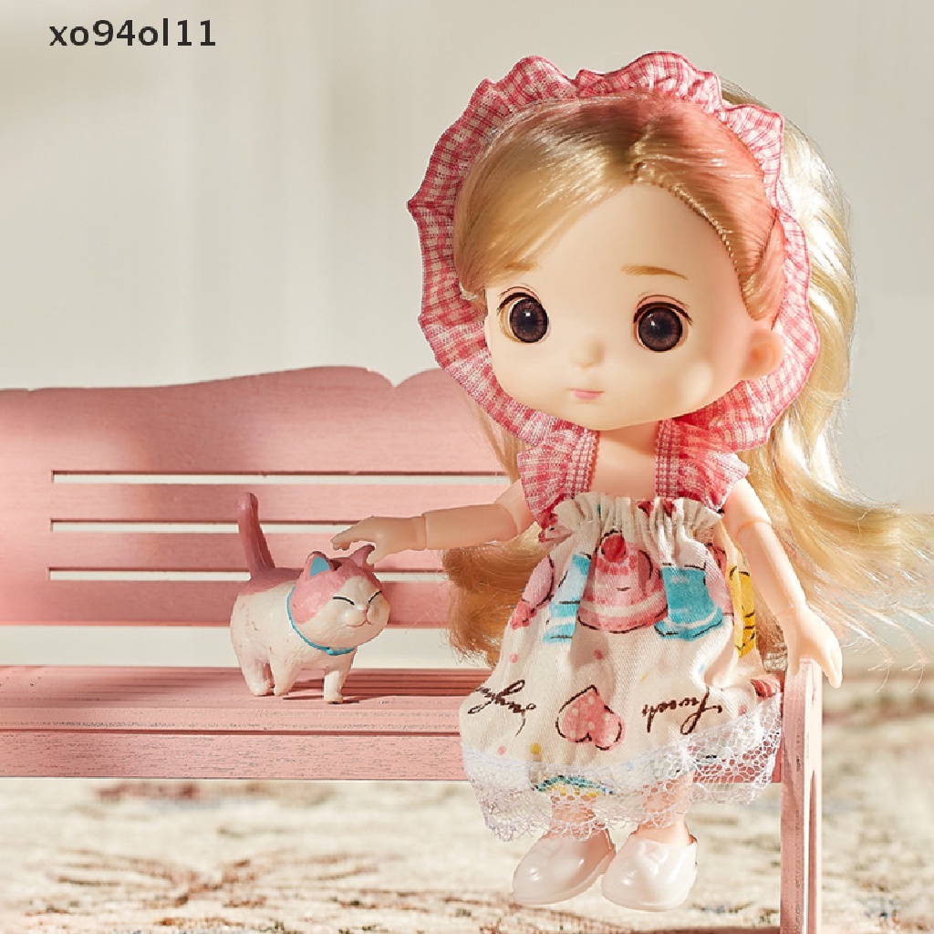 Boneka bjd Mini XO Untuk Hadiah Ulang Tahun Anak Perempuan bjd Jointed Doll 16cm 1per12set Lengkap Mainan Anak Perempuan Usia 3th Sampai 10th OL