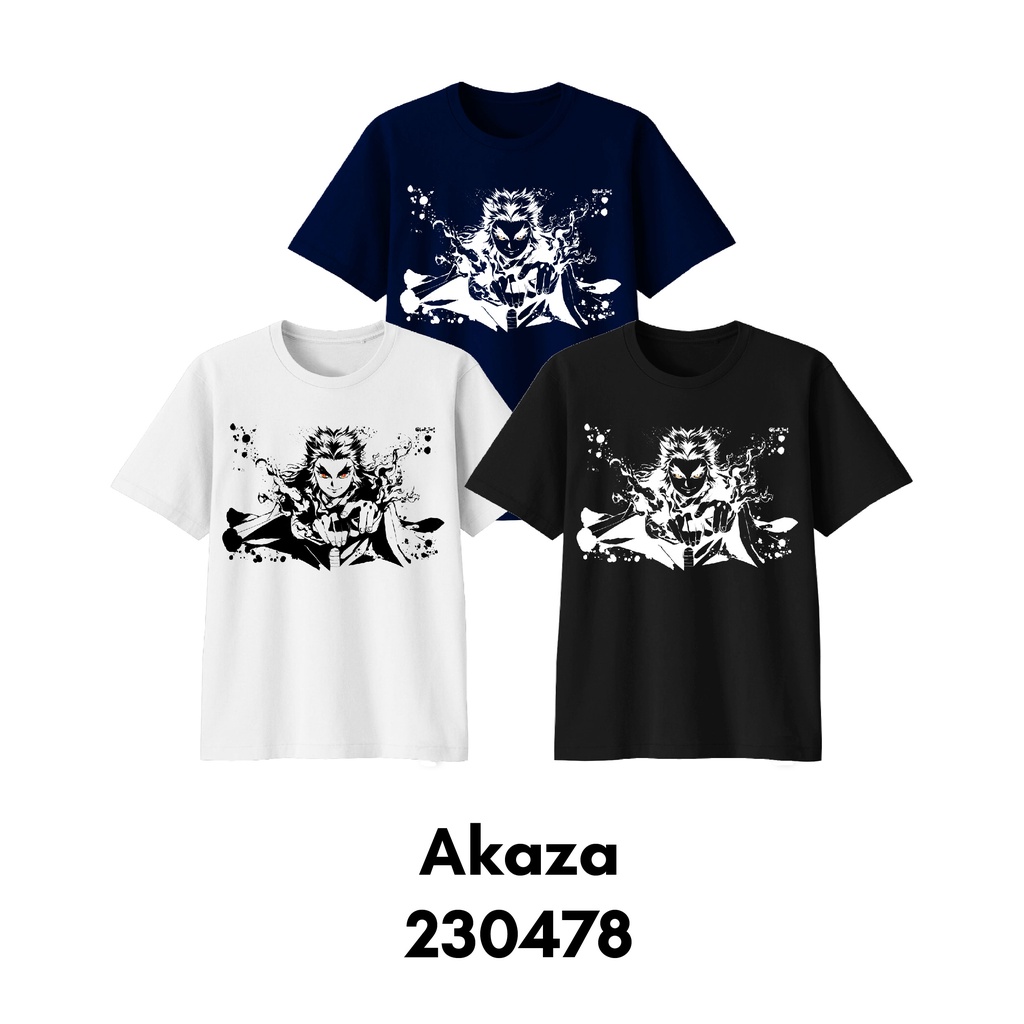 Baju Kaos Pendek Anime Series Demon Slayer Size Bayi Anak Dewasa Bahan Katun Combed 30s Premium