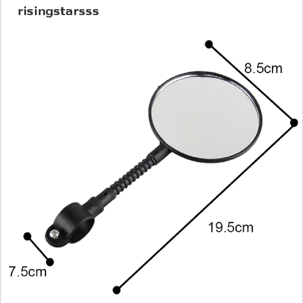 Rsid Span-New 2Pcs Kaca Spion Sepeda Stang Sepeda Fleksibel Spion Belakang New Jelly