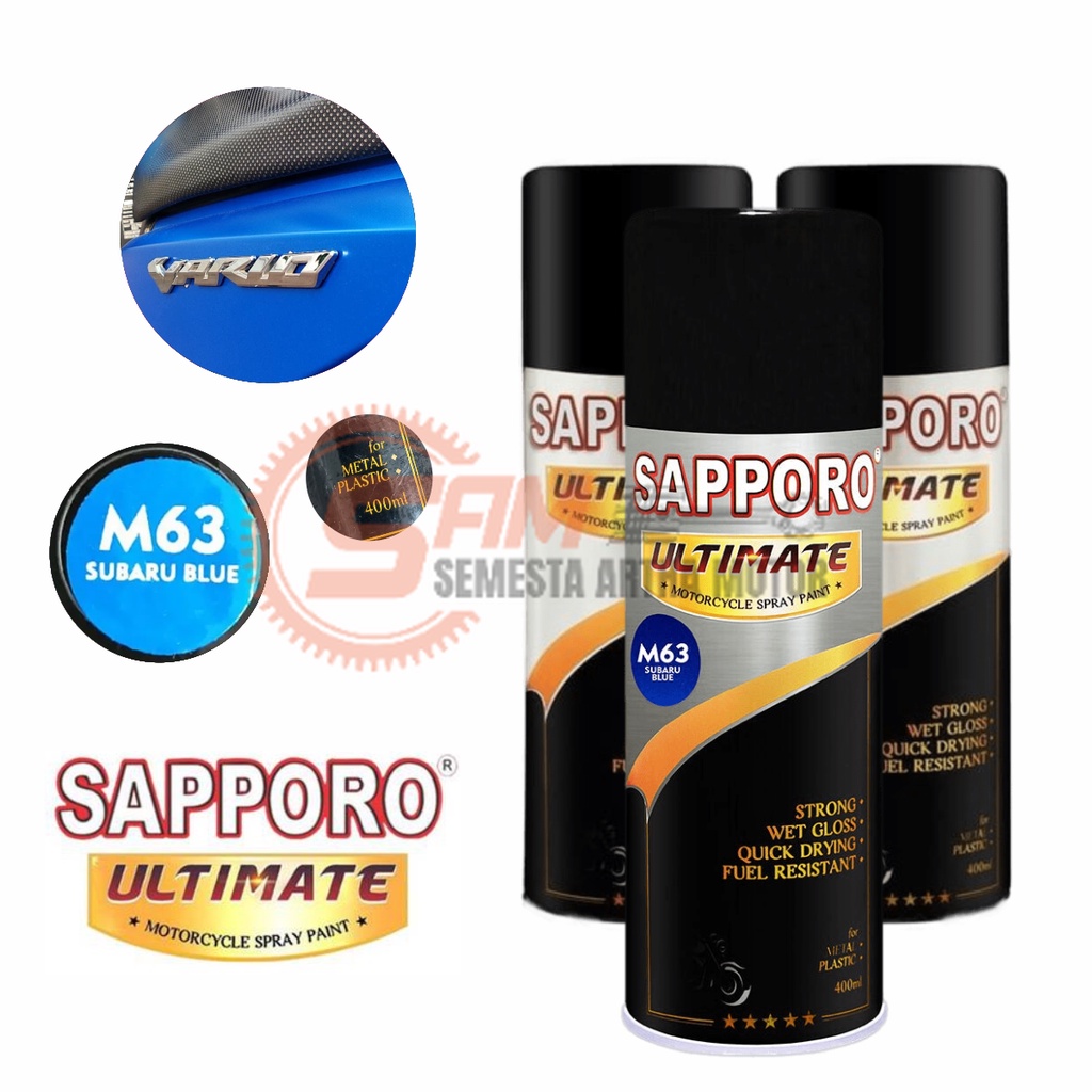 

Pilox Sapporo Ultimate Subaru Blue M63 Cat Semprot Biru Pilok Metal Plastik Aerosol Spray
