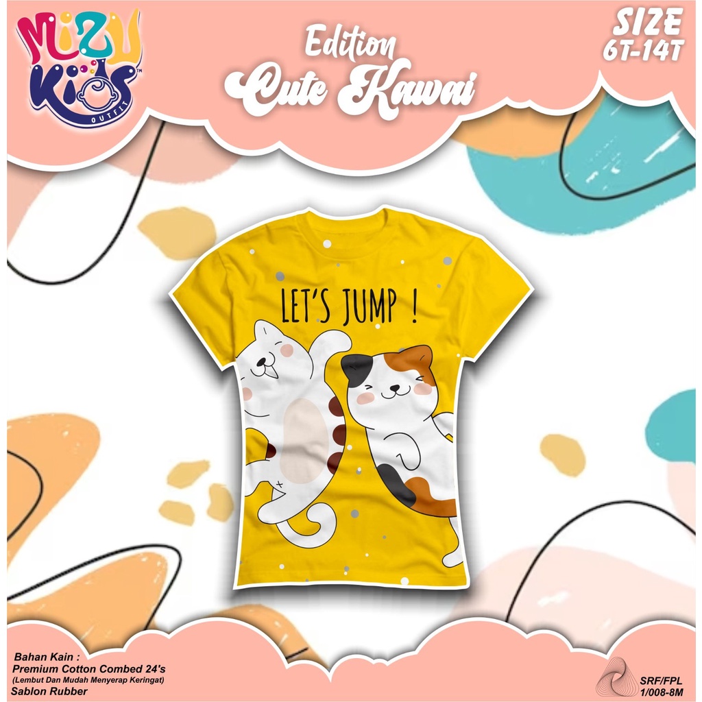 Kaos Atasan Lengan Pendek Anak Perempuan 6-14 T