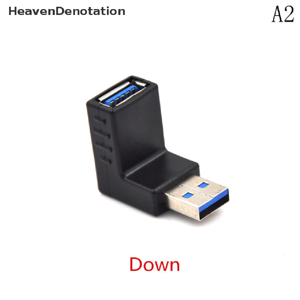 [HeavenDenotation] Usb 3.0 Male to Female Adaptor Siku Konektor Ekstensi Berbentuk L HDV