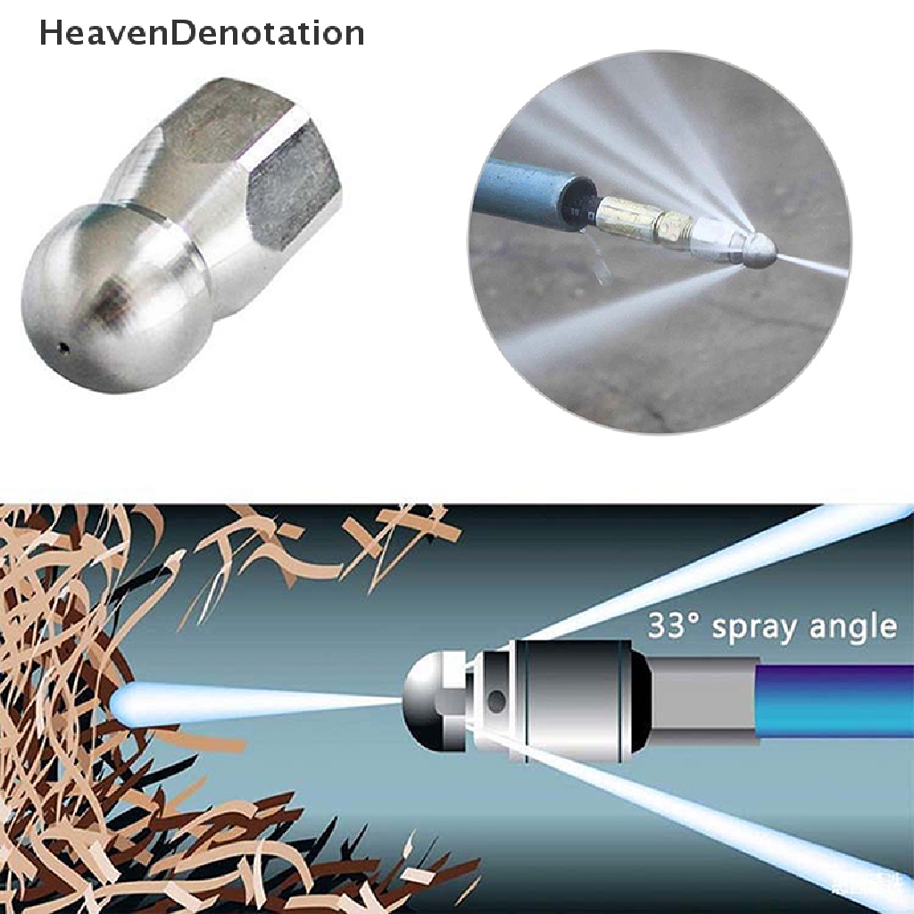 [HeavenDenotation] 3per8 &quot;1Per4&quot; Pressure Washer Drain Hose Nozzle Selokan Clean Jetter Nozzle Taman Rumah HDV