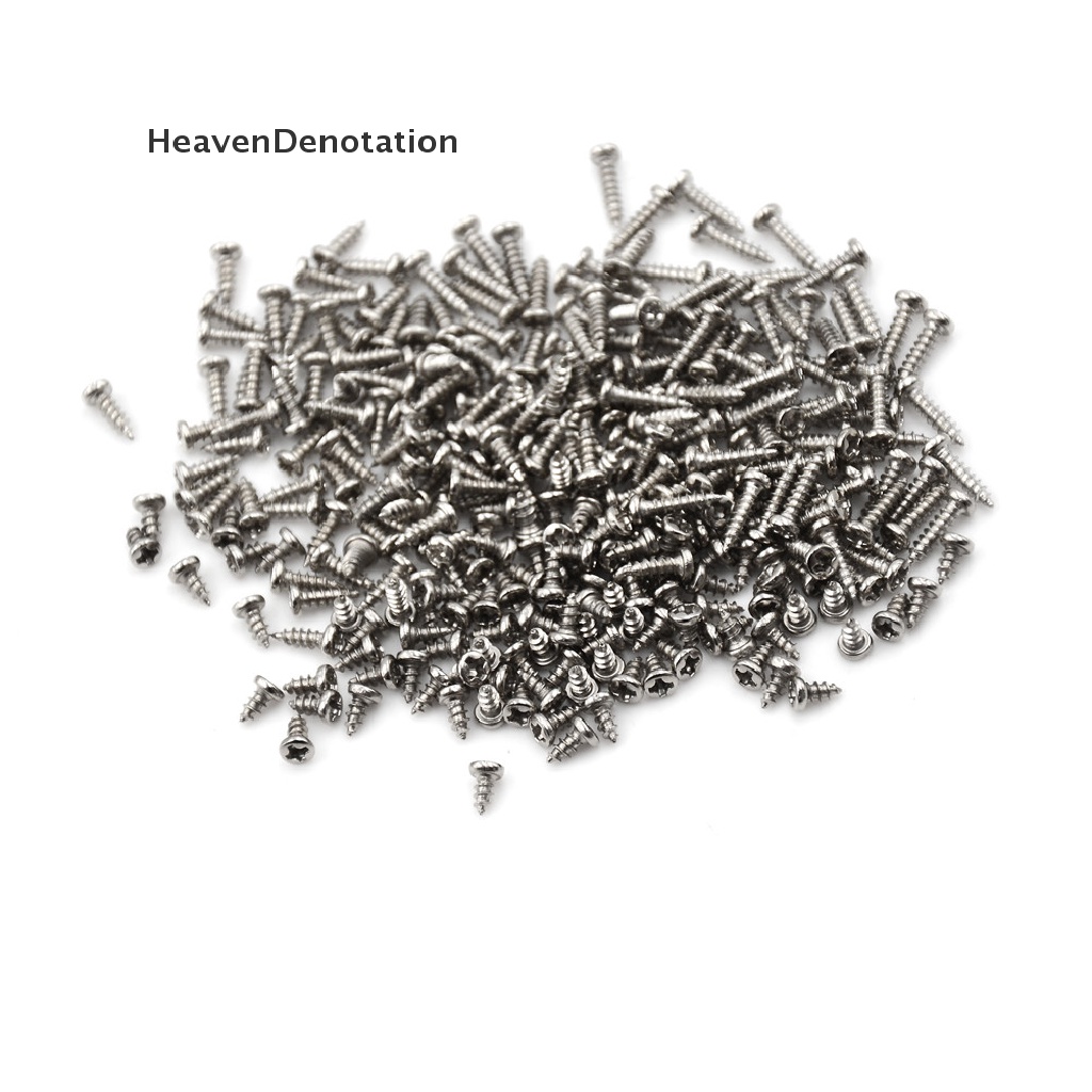 [HeavenDenotation] 100pcs M2 Sekrup Diameter Drat Kepala Bulat Cross Sekrup Self Tapping Screw HDV