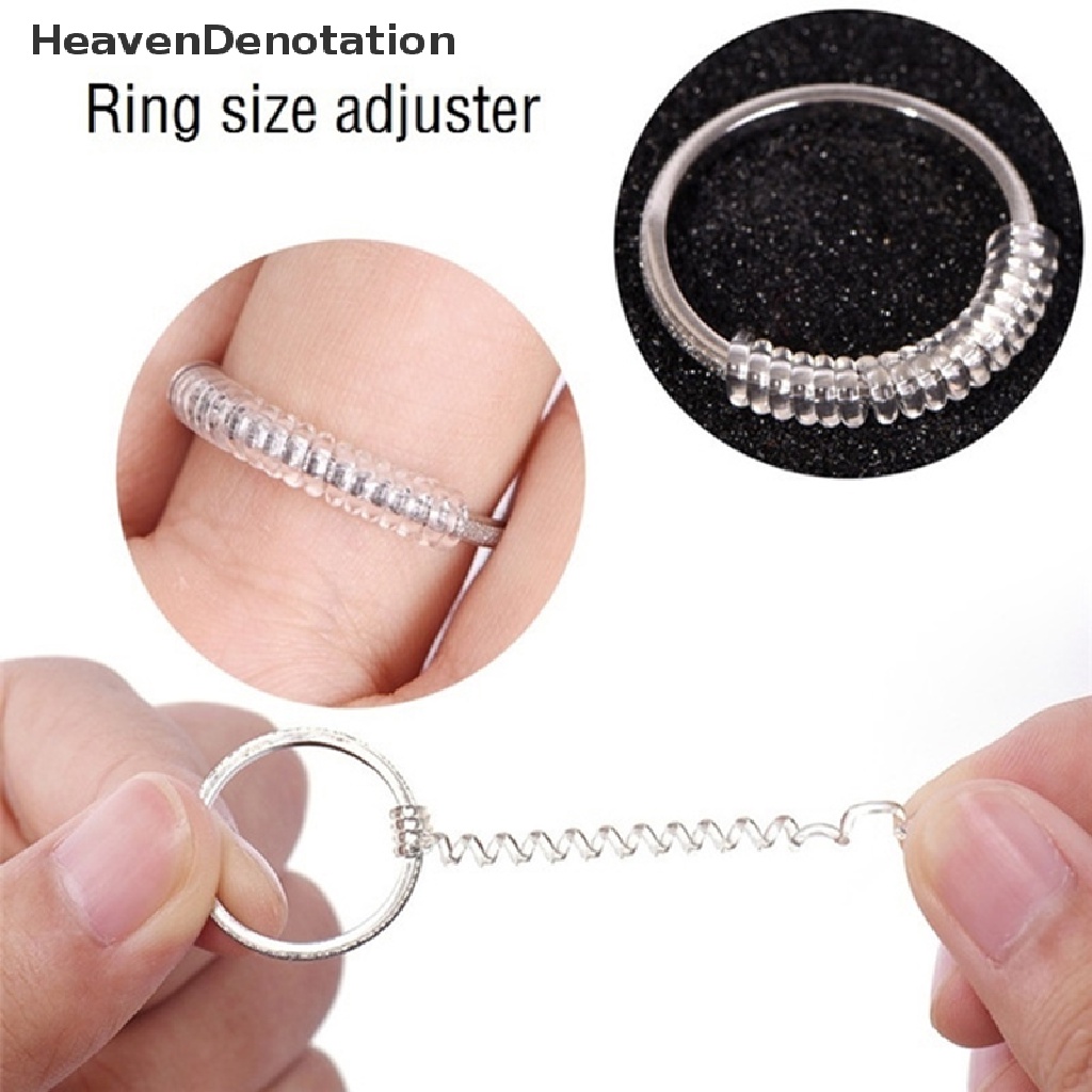 [HeavenDenotation] 5pcs Invisible Transparan Spiral Based Ring Sizer Adjuster Mengubah Ukuran Perhiasan HDV