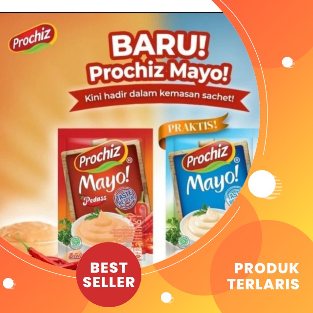 Nearby Store-Prochiz Mayo Salad Dressing Mayonaise Pack 15gr Sachet isi 10pc / Prochiz Mayo Spicy Sa