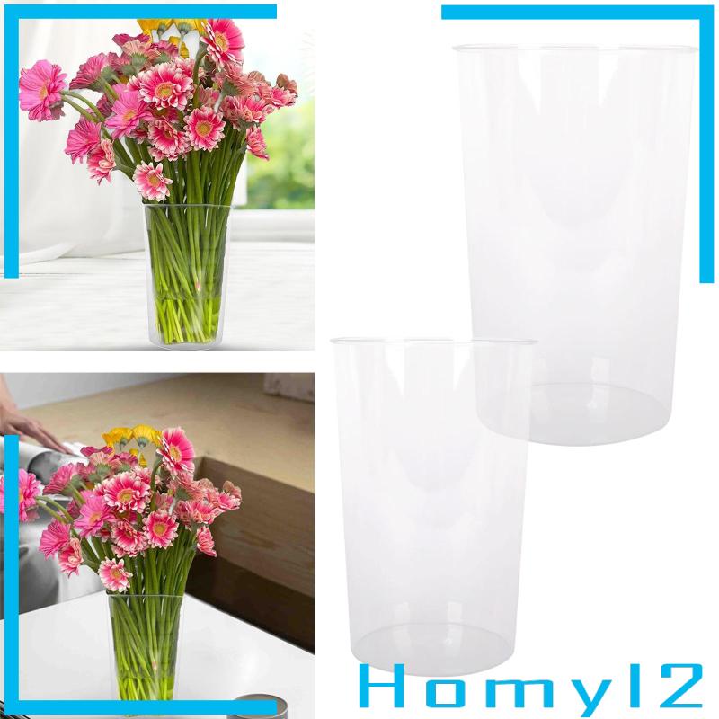 [HOMYL2] Acrylic Vase Flowers Classy Vas Bunga Bening Untuk Festival Liburan Desktop