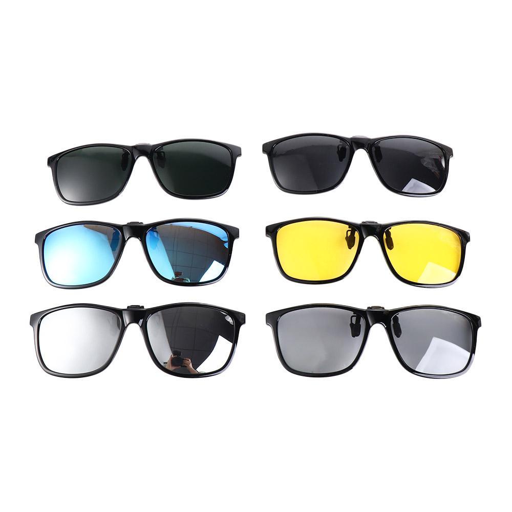 Needway Night Vision Sunglasses Vision Care Perempuan Flip Up Clip on Anti-UV Berubah Warna Photochromic Memancing Flip Up Clip on Kacamata Hitam