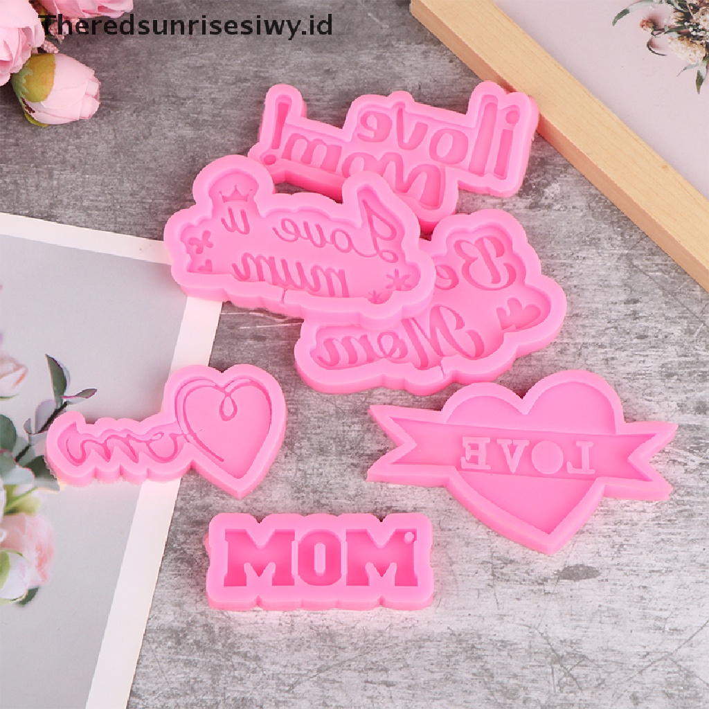 # Kado Mom &amp; PAPA DIY # Mother's Day Cetakan Silikon Cinta Keluarga Dekorasi Kue DIY Alat Kue Dapur~