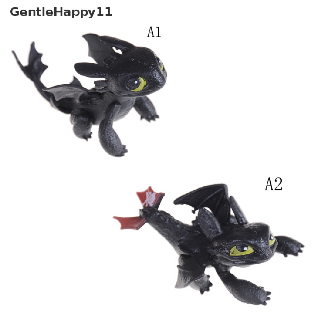 Gentlehappy Action Figure Night Fury Toothless PVC Dragon Anak Brinquedos Mainan Anak id