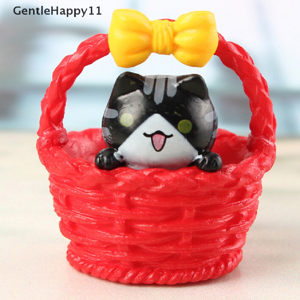 Gentlehappy Ornamen Kucing Taman Patung Miniatur Kerajinan Resin Tanaman Peri Dekorasi Rumah Boneka id