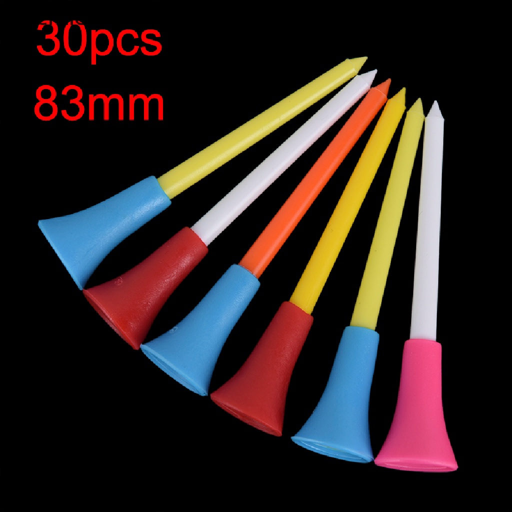 Gentlehappy 30PC Tee Golf Plastik Multi Warna 83mm Bantalan Karet Tahan Lama Top Golf Tee  Id