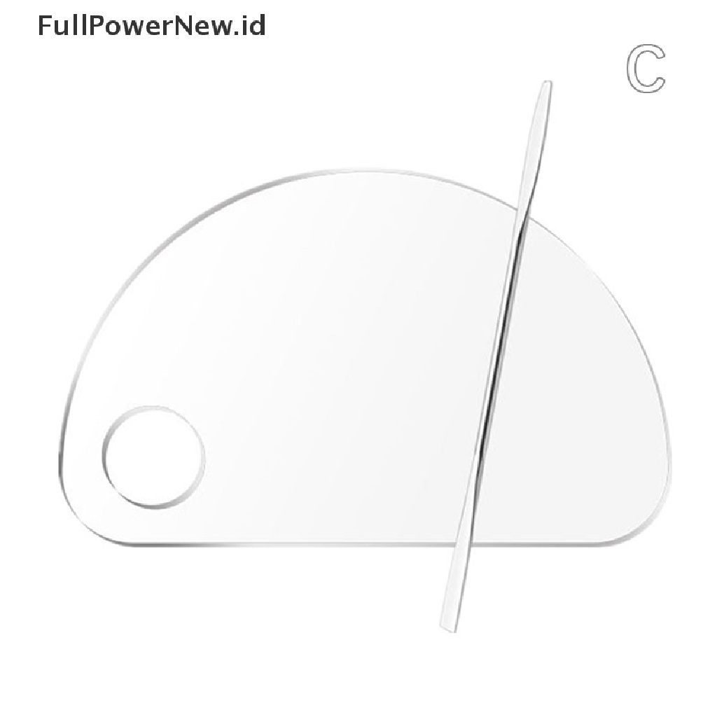 Power 2Pcs Acrylic Kosmetik Makeup Palette Nail Art Spatula Foundation Alat Pencampur ID