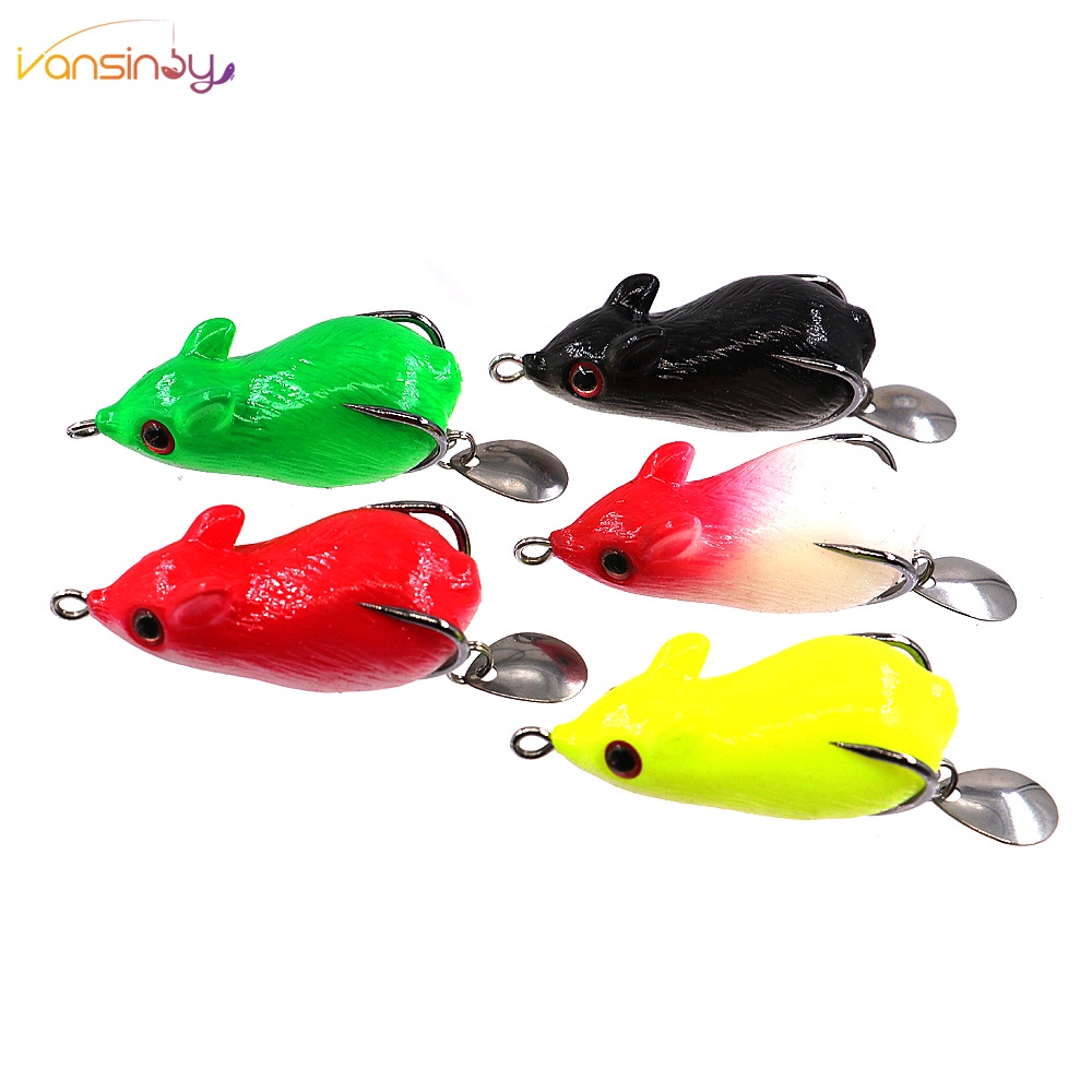 Umpan Katak 5cm/9.5g Soft Frog Lure Mouse Frog Soft Fishing Lure Casting Umpan Kodok Thunder Mini