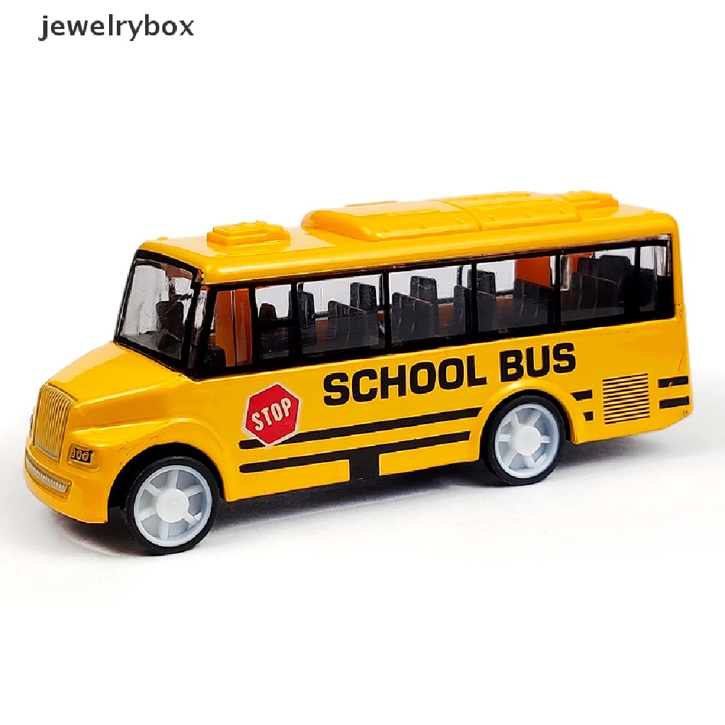 [jewelrybox] Mainan Bus Sekolah Mensimulasikan Tubuh Indah Bis Kuning Dengan Mekanisme Tarik Kembali Butik