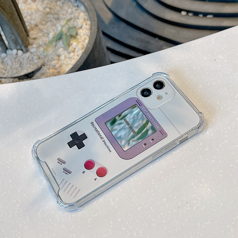 【Anti Fall Mirror】Pretty Silver Makeup Silicone Soft Case Iphone 6S 7 8 Plus X XR XS Max IPhone 11 12 13 14 Pro Max 14 Plus 7+ 8+ 12 13 mini for Women Girl Retro game console