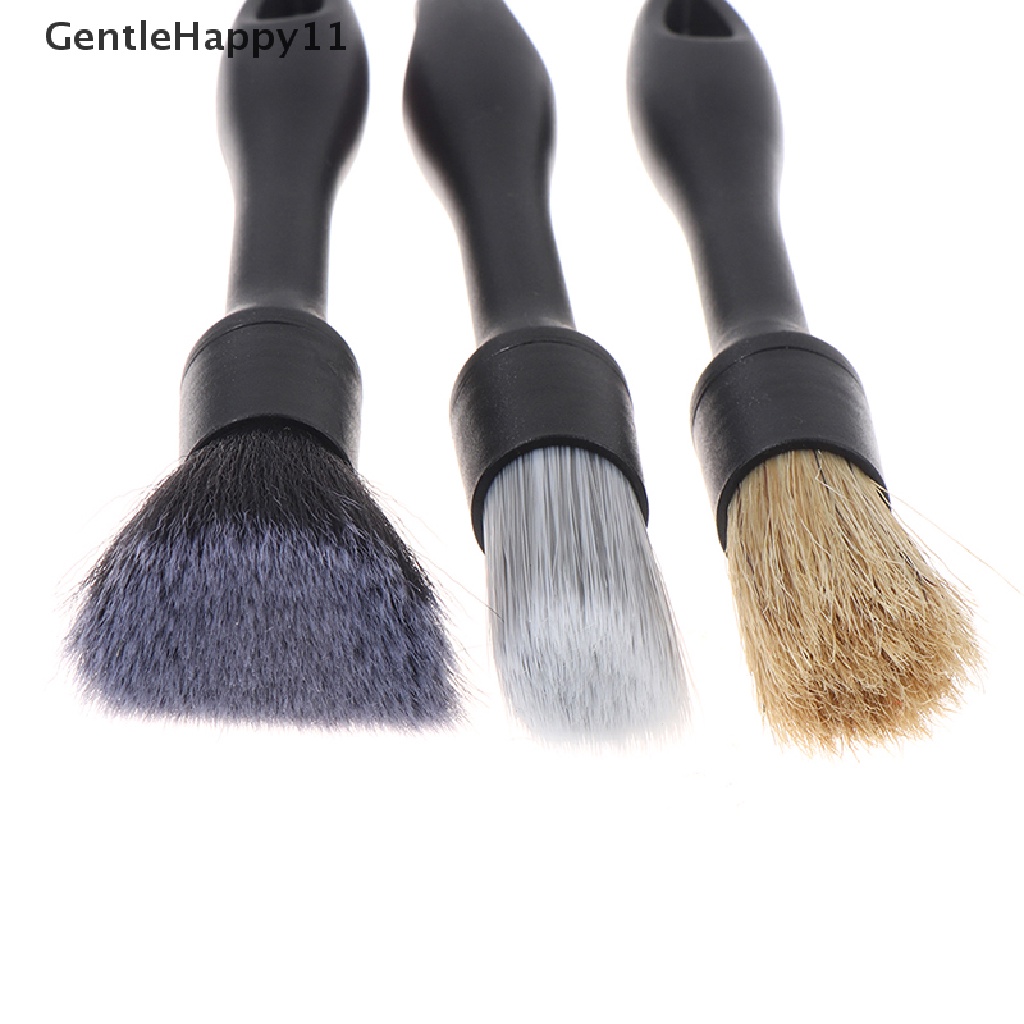 Gentlehappy 3PCS Sikat Detailing Mobil Super Lembut Auto Interior Detail Brush Dengan Bulu Sintetis Car Dash Duster Brush Aksesoris id