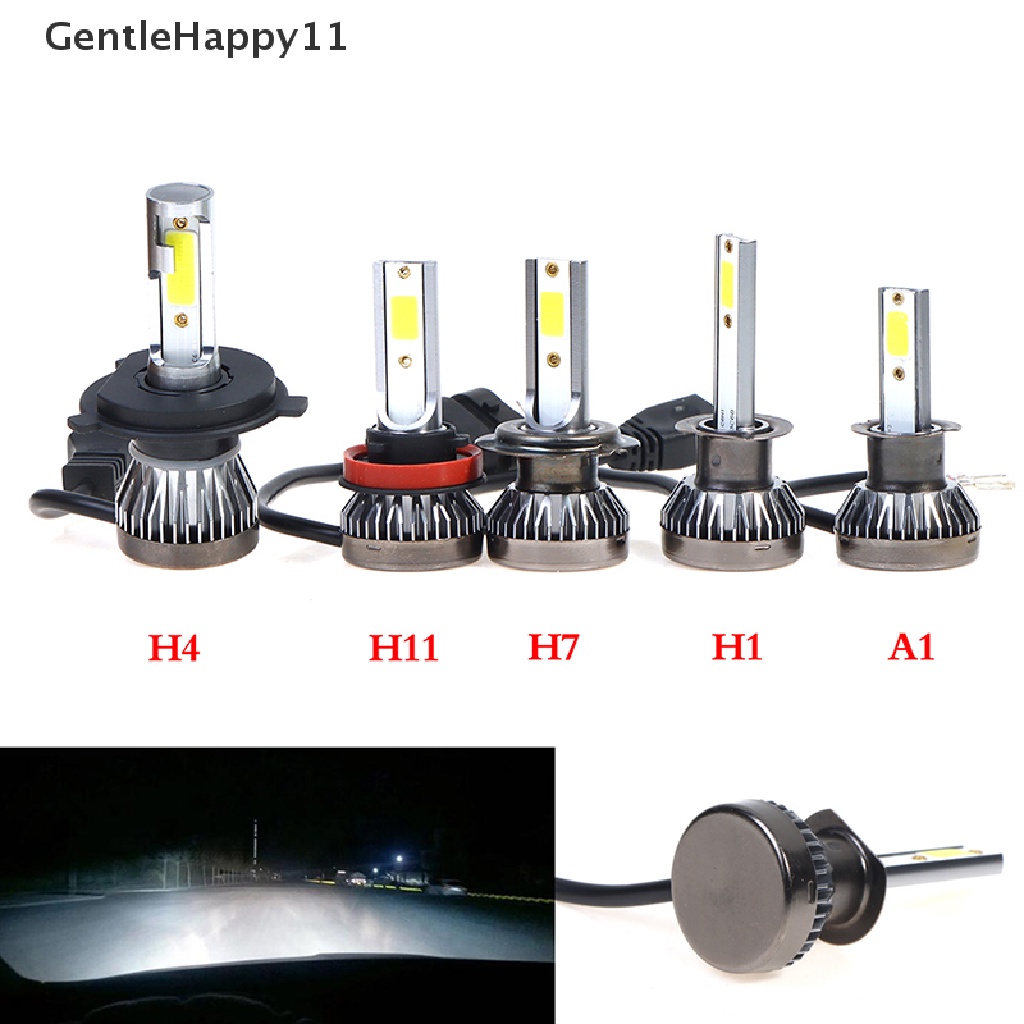 Gentlehappy 1pasang H1 H3 H4 H7 H11 Kit Konversi Lampu LED Mini 16000LM 6000K id