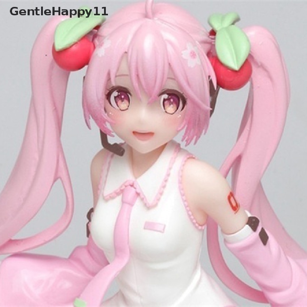 Gentlehappy High Quality Anime Miku Pink Sakura Miku PVC Patung Figure Model Mainan id