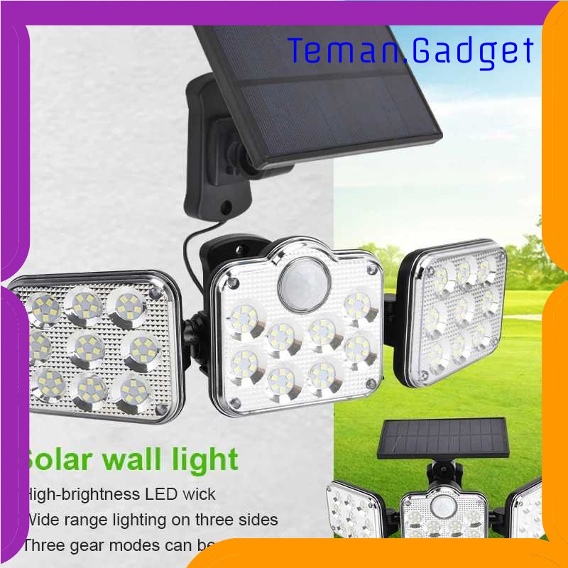 TG - LMP OOBEST Lampu Dinding Solar Double Sensor Three Head 138 LED Cool White - JD-2858A